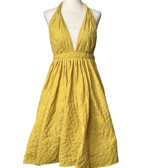 Jean Paul Gaultier for Target Cocktail Fairy Halter Dress Small Junior 7 Yellow - Picture 7 of 15
